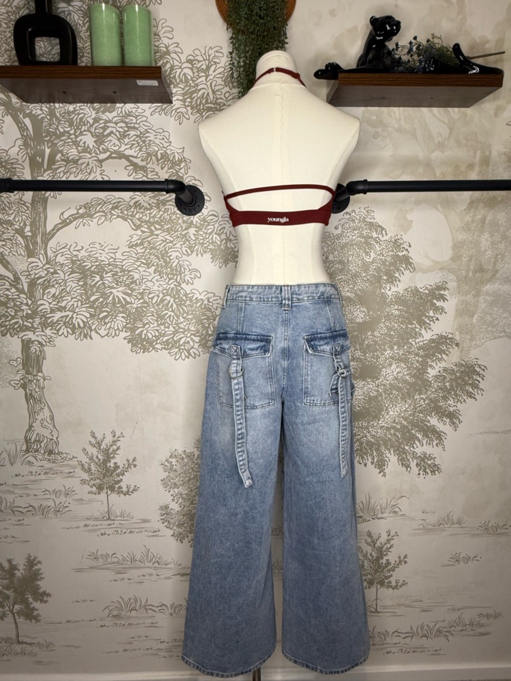 Young LA Women’s Wide-Leg Light Wash Jeans - Blue